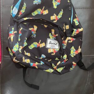 Herschel Supply Company Black Backpack with Cartoon Design